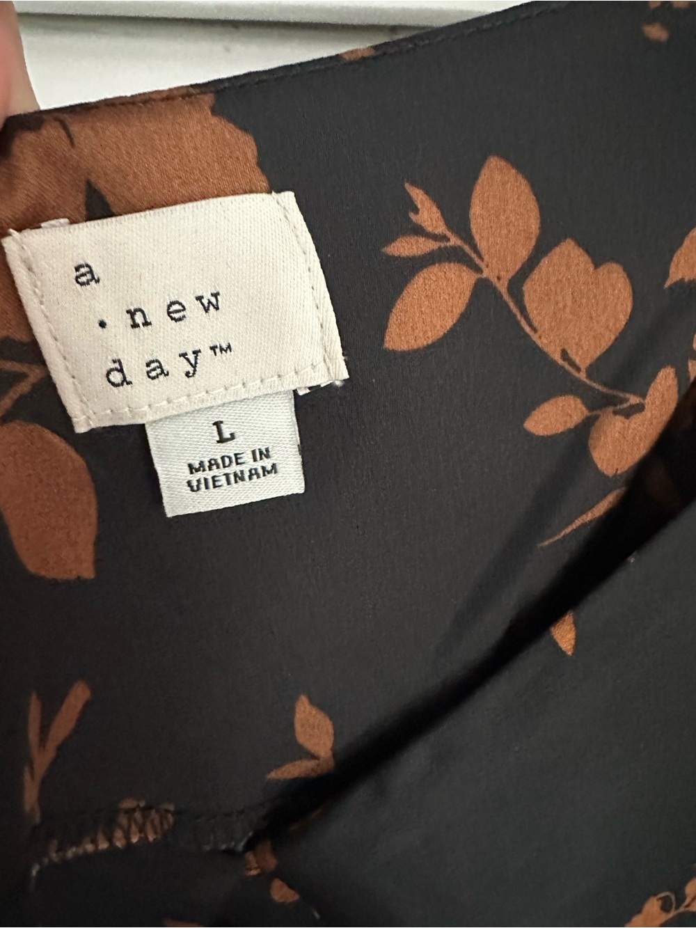 a new day Black Maxi Slip Dress with Brown Floral Print - Picture 3 of 3